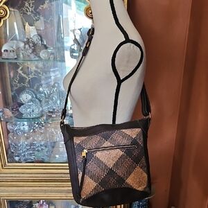 The Sak Brown Crossbody With Plaid Print